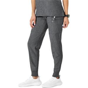 W123 Women’s Comfort Waist Cargo Jogger Scrub Pant(Charcoal Heather)