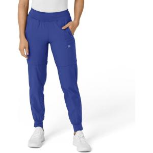 W123 Women’s Comfort Waist Cargo Jogger Scrub Pant(Galaxy Blue)