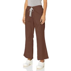 Wink WonderWORK Scrubs for Women, Flare Leg Scrub Pants(Chocolate)