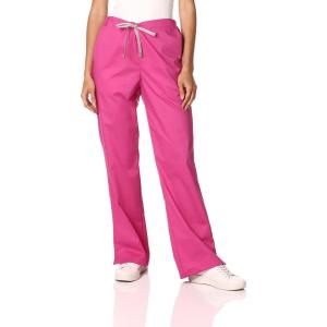 Wink WonderWORK Scrubs for Women, Flare Leg Scrub Pants(Fuchsia)
