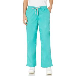 Wink WonderWORK Scrubs for Women, Flare Leg Scrub Pants(Surgical Green)