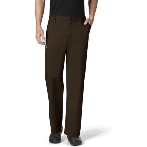 WonderWink Mens Men’s Flat Front Cargo Pant(Chocolate)