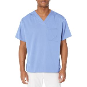 WonderWink Mens Men’s V-Neck Scrub Top(Ceil Blue)