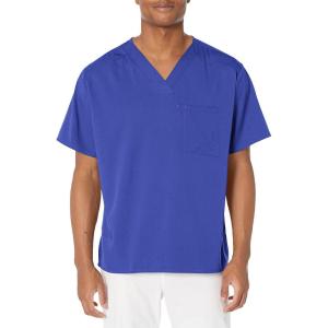 WonderWink Mens Men’s V-Neck Scrub Top(Galaxy Blue)