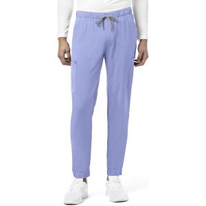 WonderWink Mens Renew Men’s Jogger Scrub Pant(Ceil Blue)