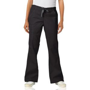 WonderWink Womens Grace Flare Leg Cargo PantMedical Scrubs Pants(Black)