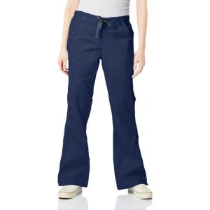WonderWink Womens Grace Flare Leg Cargo PantMedical Scrubs Pants(Navy)