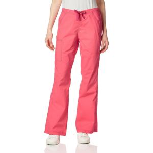 WonderWink Womens Grace Flare Leg Cargo PantMedical Scrubs Pants(Papaya)
