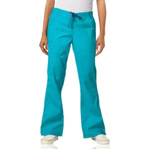 WonderWink Womens Grace Flare Leg Cargo PantMedical Scrubs Pants(Real Teal)