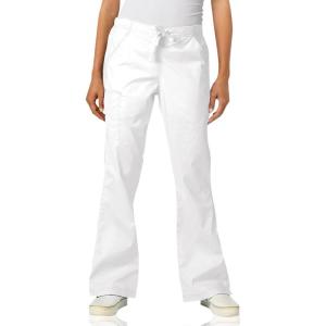WonderWink Womens Grace Flare Leg Cargo PantMedical Scrubs Pants(True White)