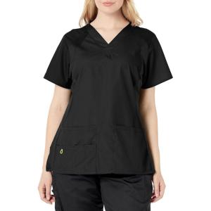WonderWink Women’s Origins Lima Women’s Scrub Top(Black)