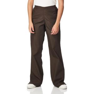 WonderWink Women’s Scrubs Romeo Six-Pocket Flare Leg Pant – XS-5XL, 6 Pockets, Elastic Waistband with Convertible Drawstring(Chocolate)