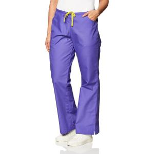 WonderWink Women’s Scrubs Romeo Six-Pocket Flare Leg Pant – XS-5XL, 6 Pockets, Elastic Waistband with Convertible Drawstring(Lavender)
