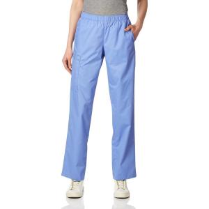 WonderWink Women’s Tall Wonderwork Women’s Pull-On Cargo Scrub Pant Tall(Ceil Blue)