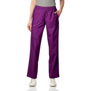 WonderWink Women’s Tall Wonderwork Women’s Pull-On Cargo Scrub Pant Tall(Eggplant)