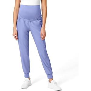 WonderWink Women’s W123 Maternity Jogger Scrub Pant(Ceil Blue)