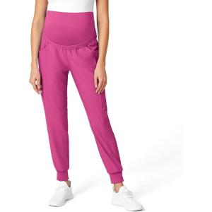 WonderWink Women’s W123 Maternity Jogger Scrub Pant(Hot Pink)