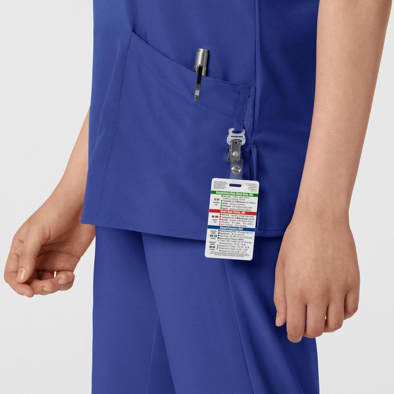 imageWink Scrubs for Women W123 Classic VNeck Tops with 2 PocketsGalaxy Blue