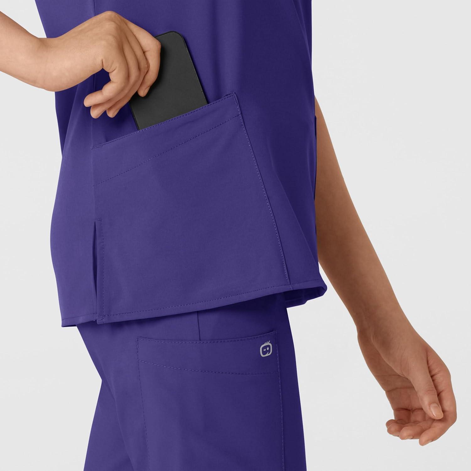 imageWink Scrubs for Women W123 Classic VNeck Tops with 2 PocketsGrape