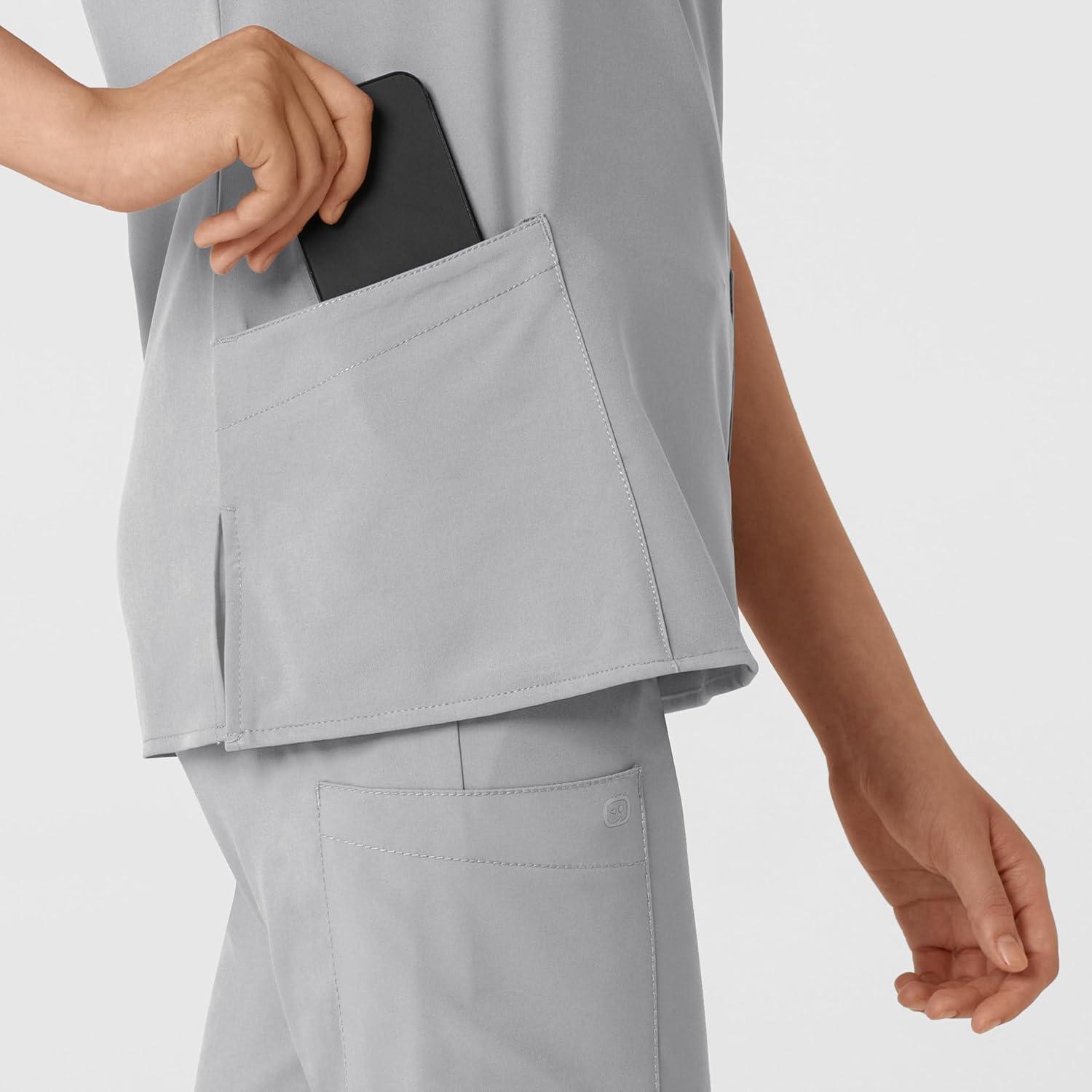 imageWink Scrubs for Women W123 Classic VNeck Tops with 2 PocketsGrey