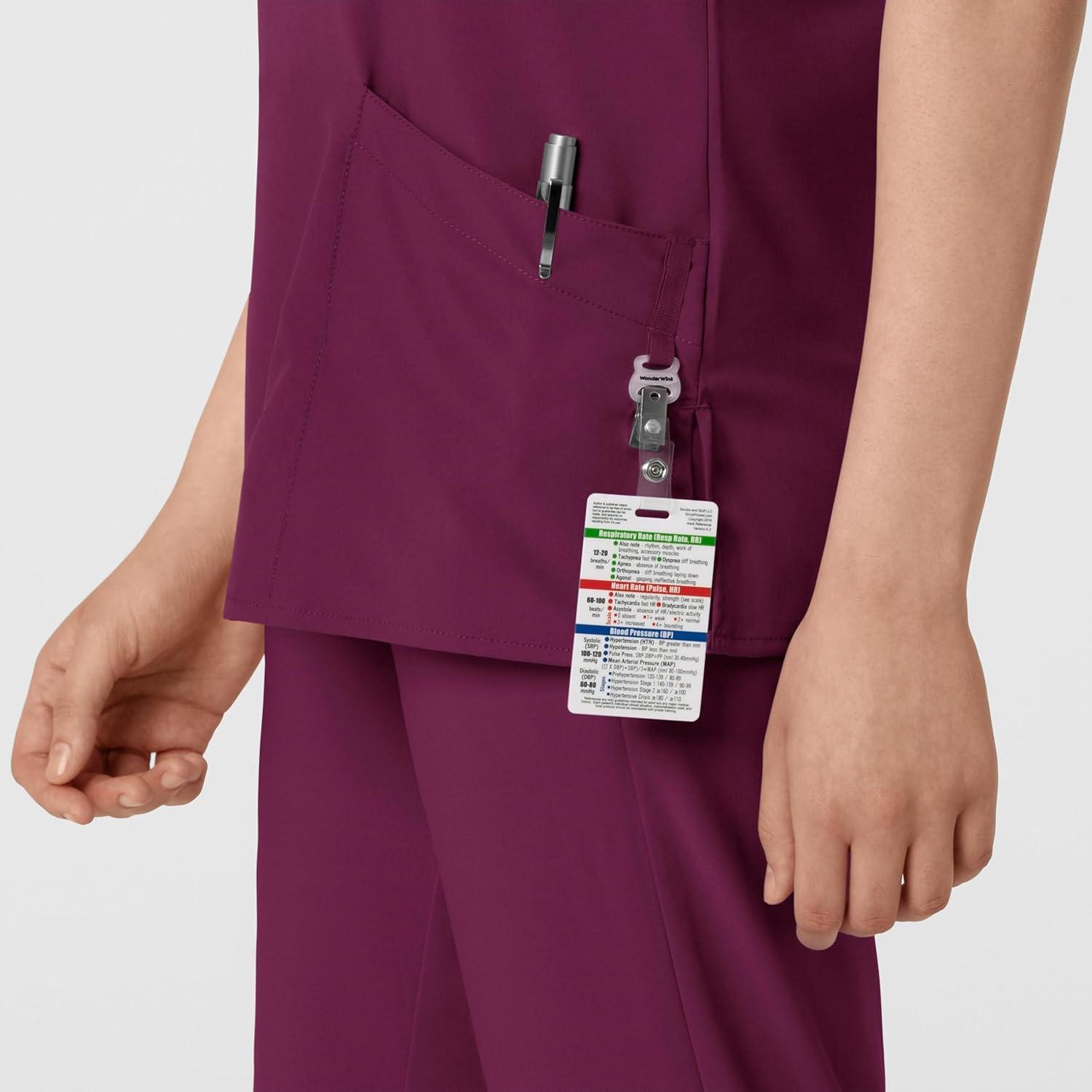 imageWink Scrubs for Women W123 Classic VNeck Tops with 2 PocketsWine