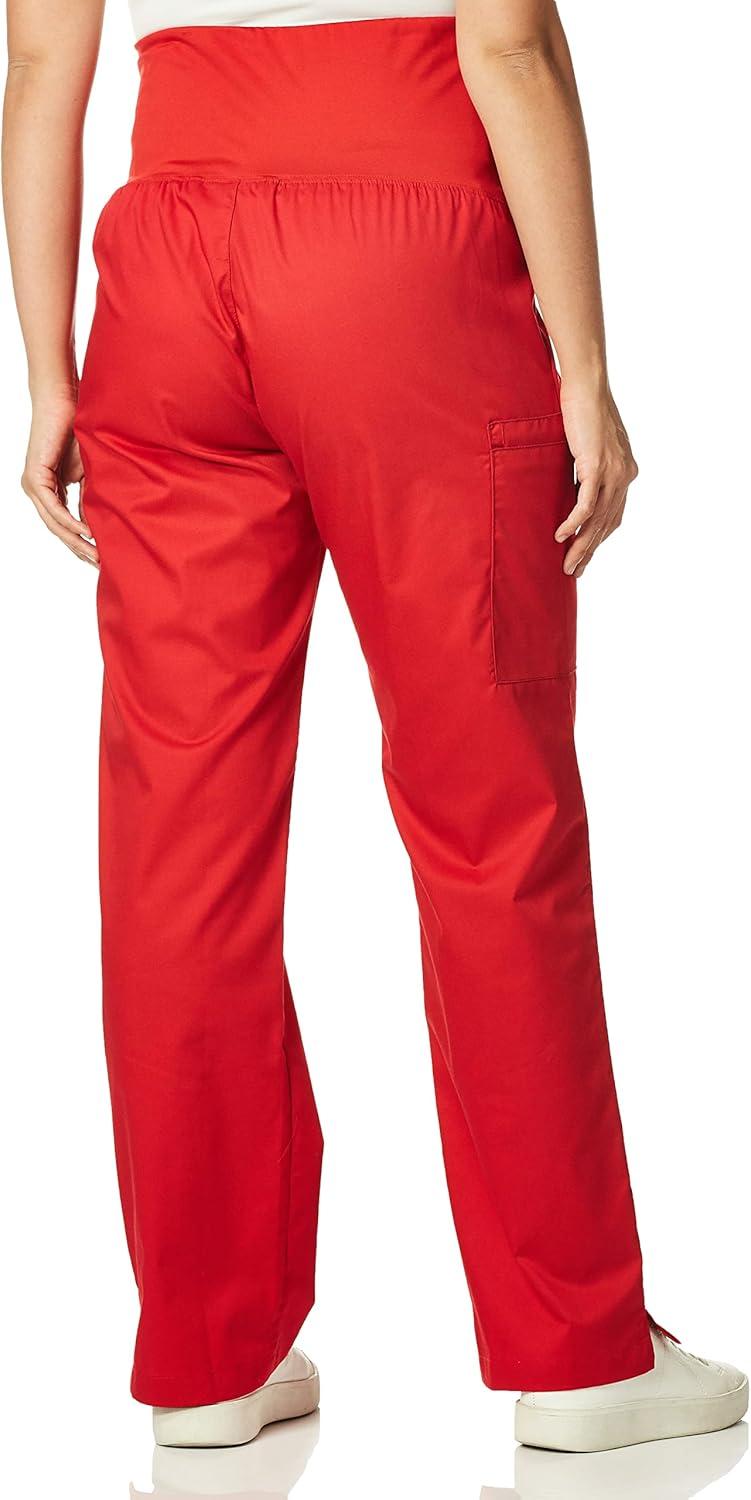 imageWink WonderWORK Scrubs for Maternity Cargo Scrub PantsRed