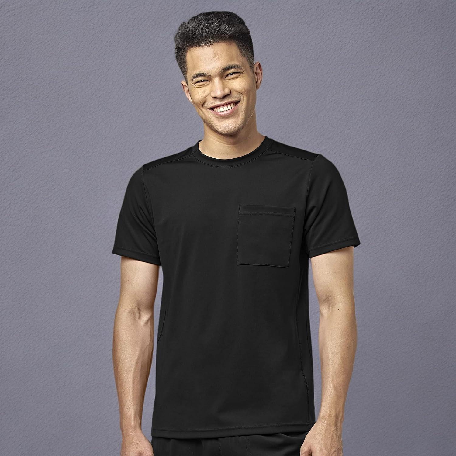 imageWonderWink Mens Mens Moto Knit Crew Neck TopBlack