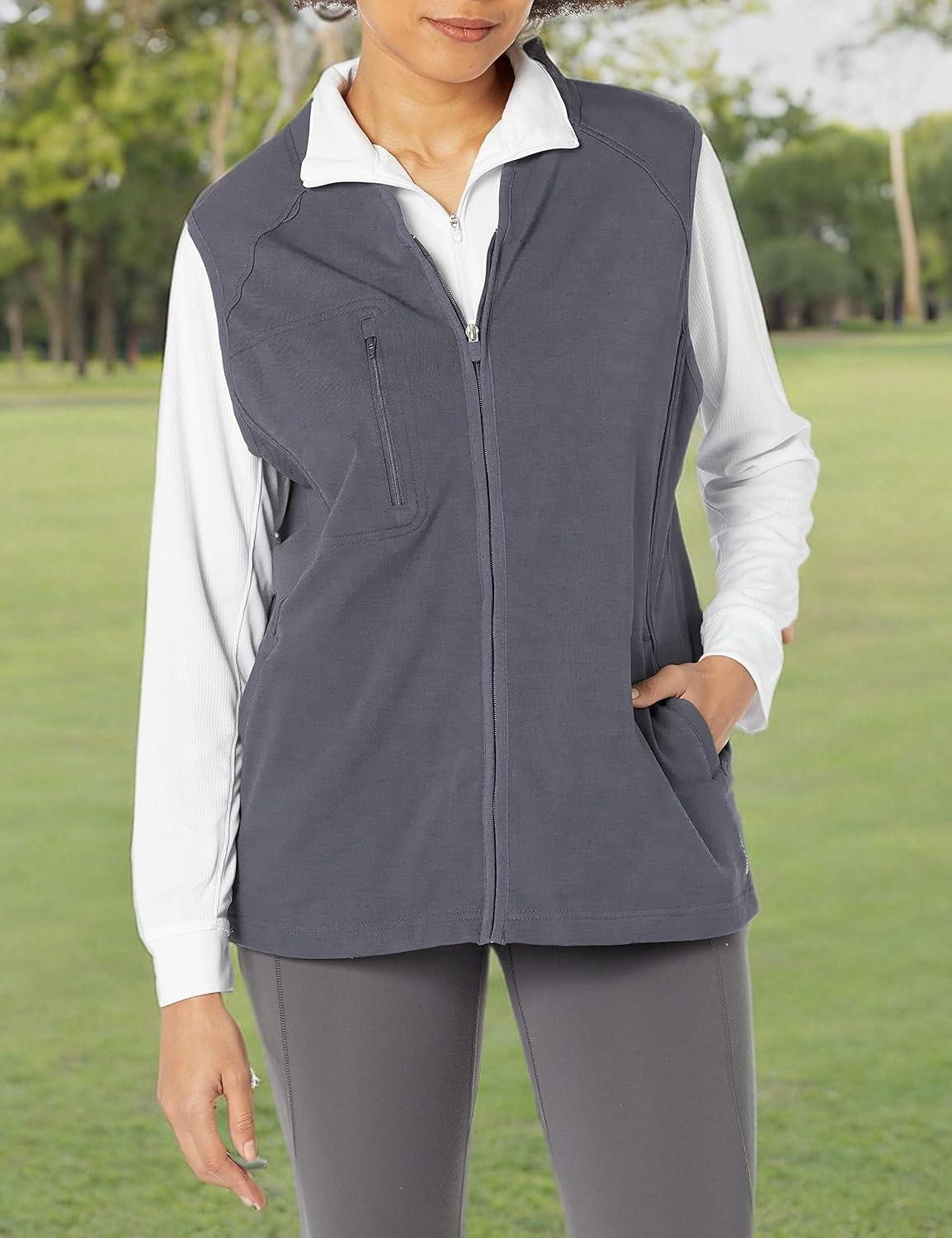 imageWonderWink Womens Fleece Full Zip VestPewter