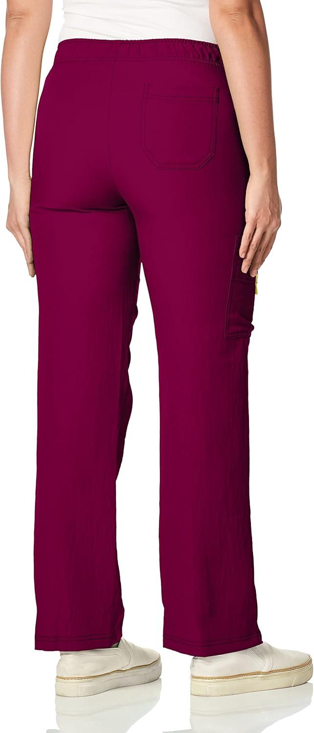 imageWonderWink Womens Four Stretch Cargo Scrub PantPurple Wine
