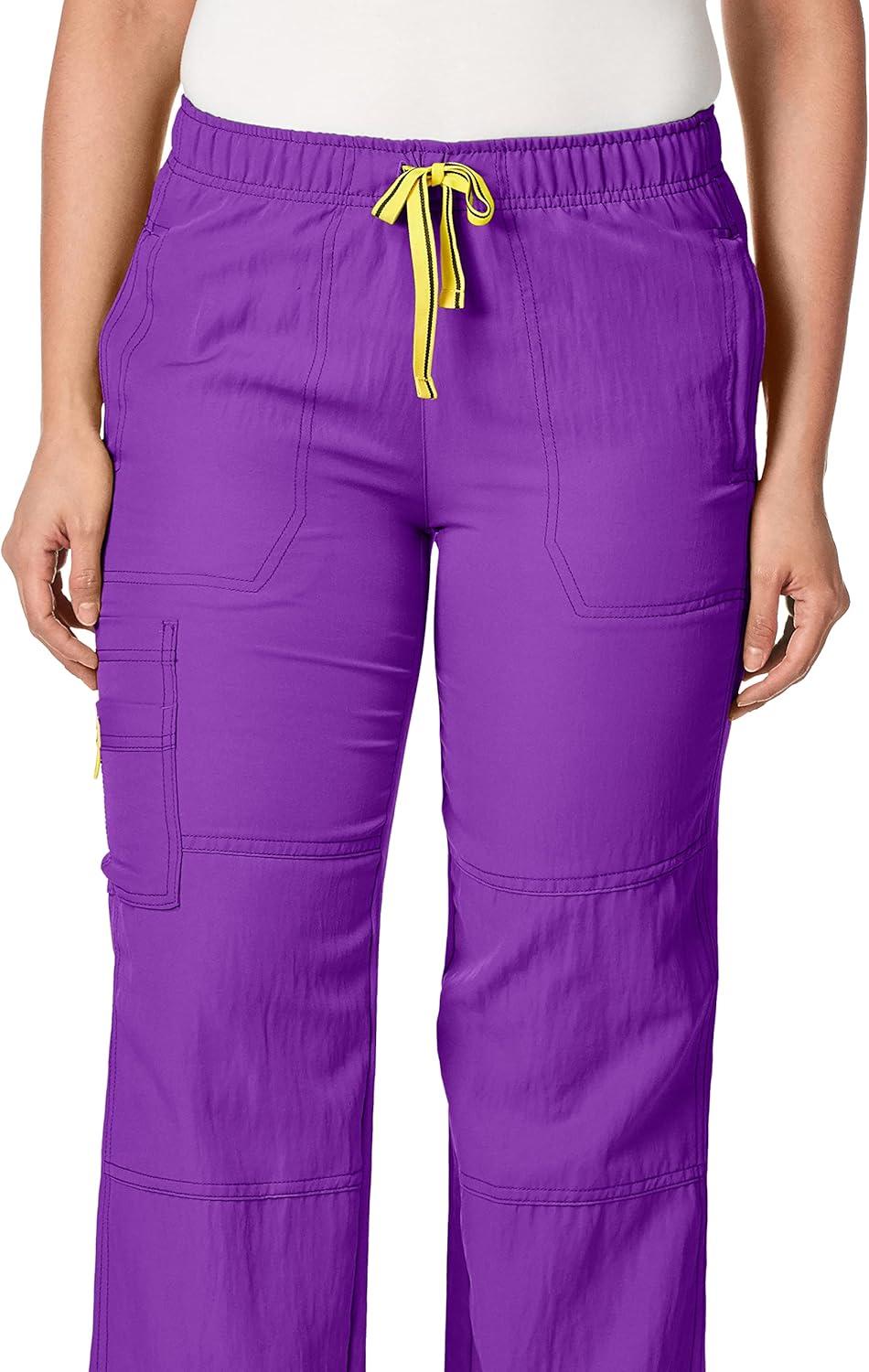 imageWonderWink Womens Four Stretch Cargo Scrub PantViolet