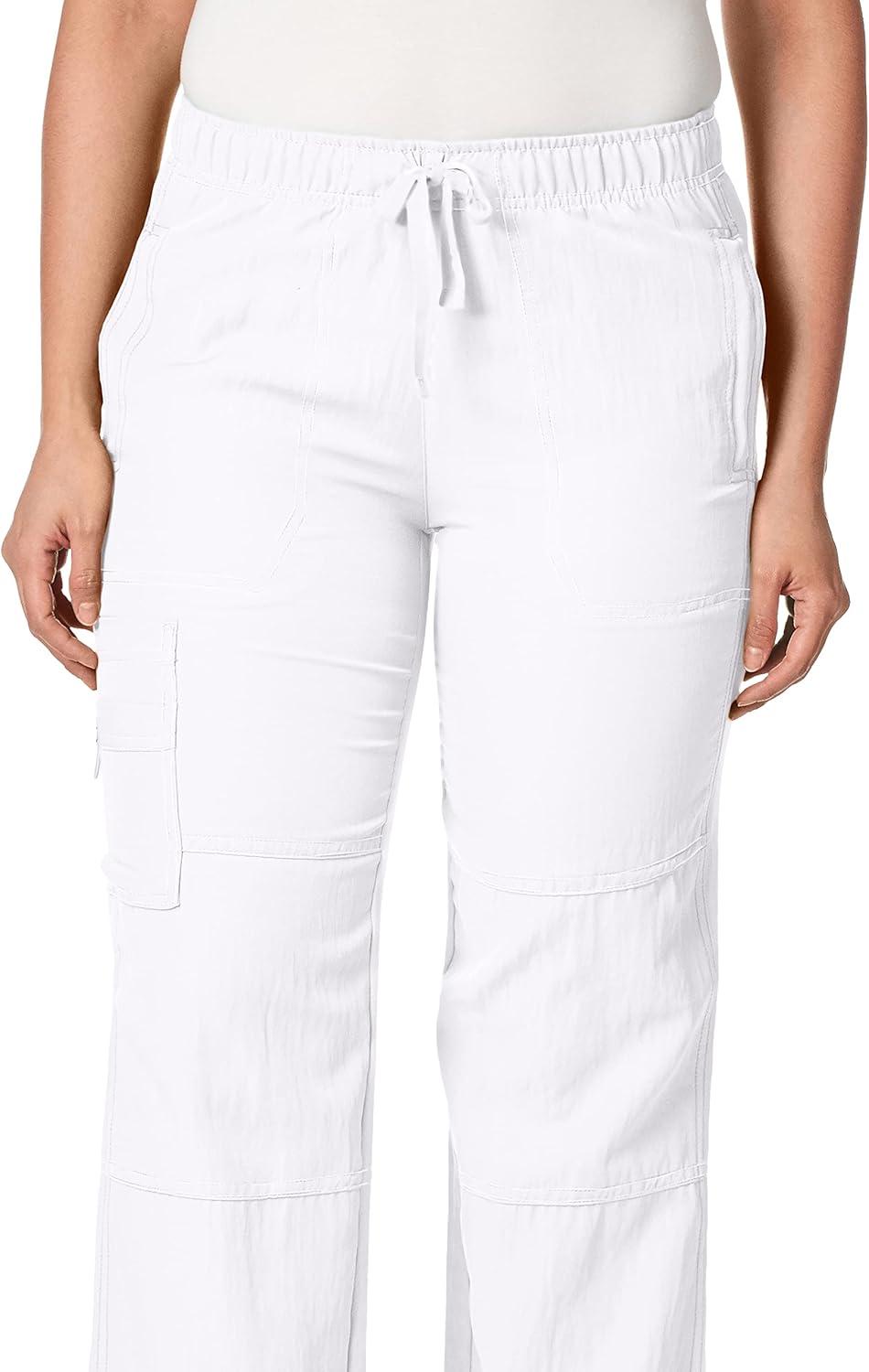 imageWonderWink Womens Four Stretch Cargo Scrub PantWhite
