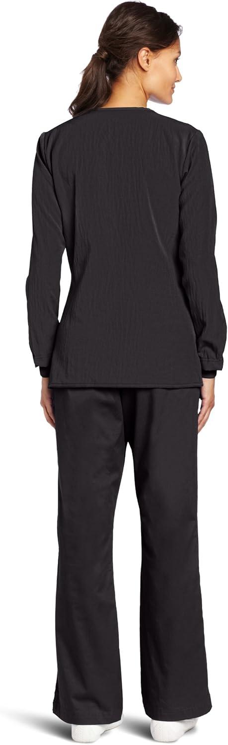 imageWonderWink Womens FourStretch Sporty Button Front Scrub JacketGraphite
