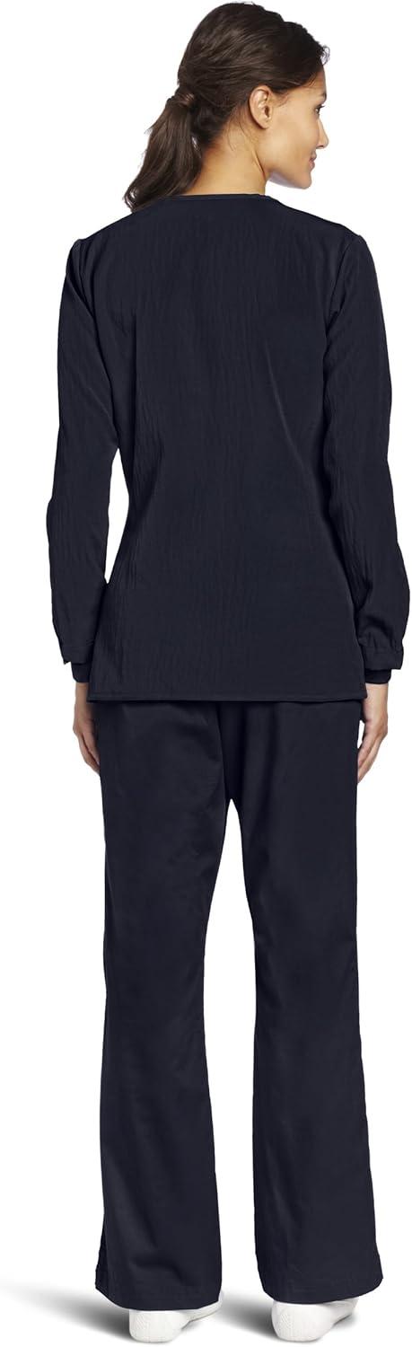 imageWonderWink Womens FourStretch Sporty Button Front Scrub JacketNavy