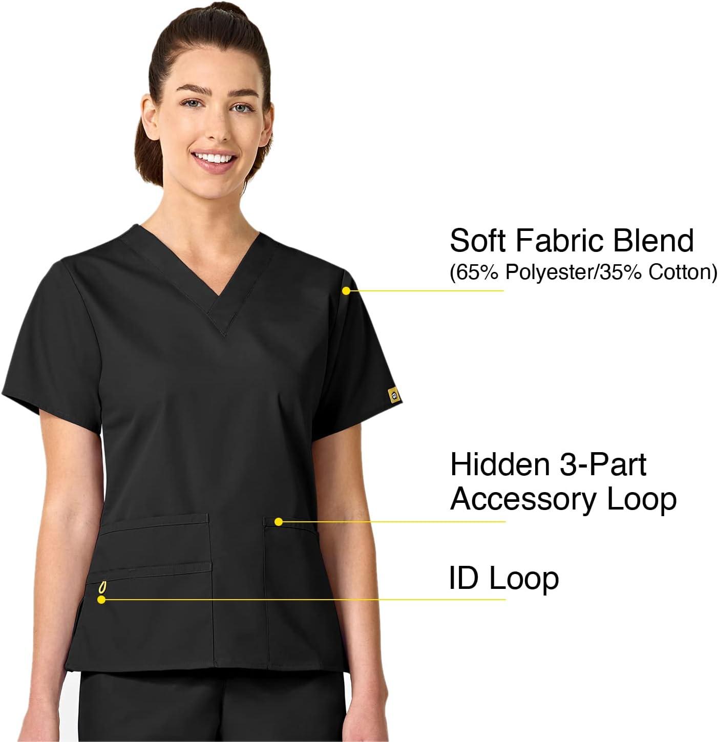 imageWonderWink Womens Origins Bravo Scrub TopBlack