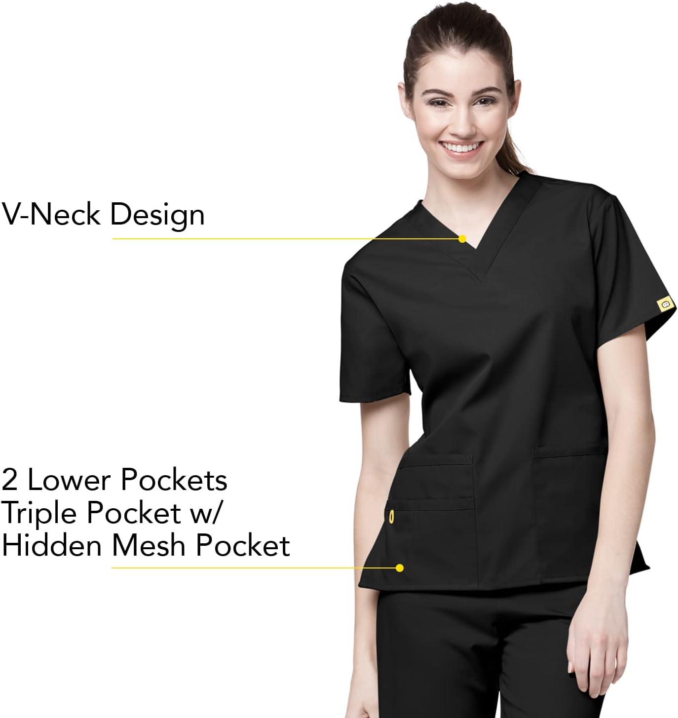 imageWonderWink Womens Origins Bravo Scrub TopBlack