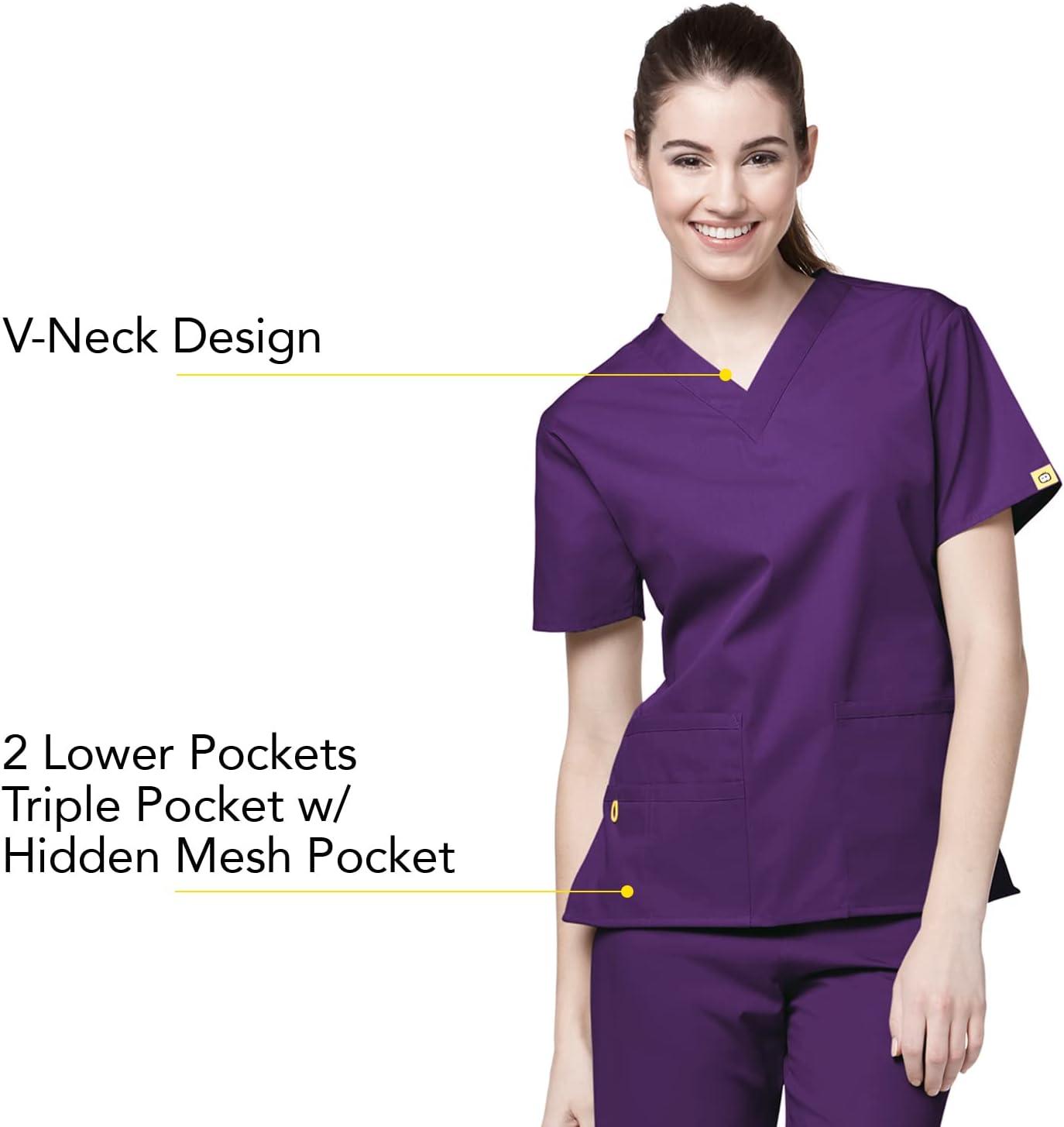 imageWonderWink Womens Origins Bravo Scrub TopEggplant
