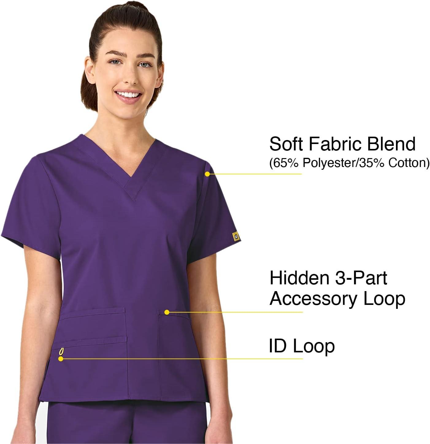 imageWonderWink Womens Origins Bravo Scrub TopEggplant