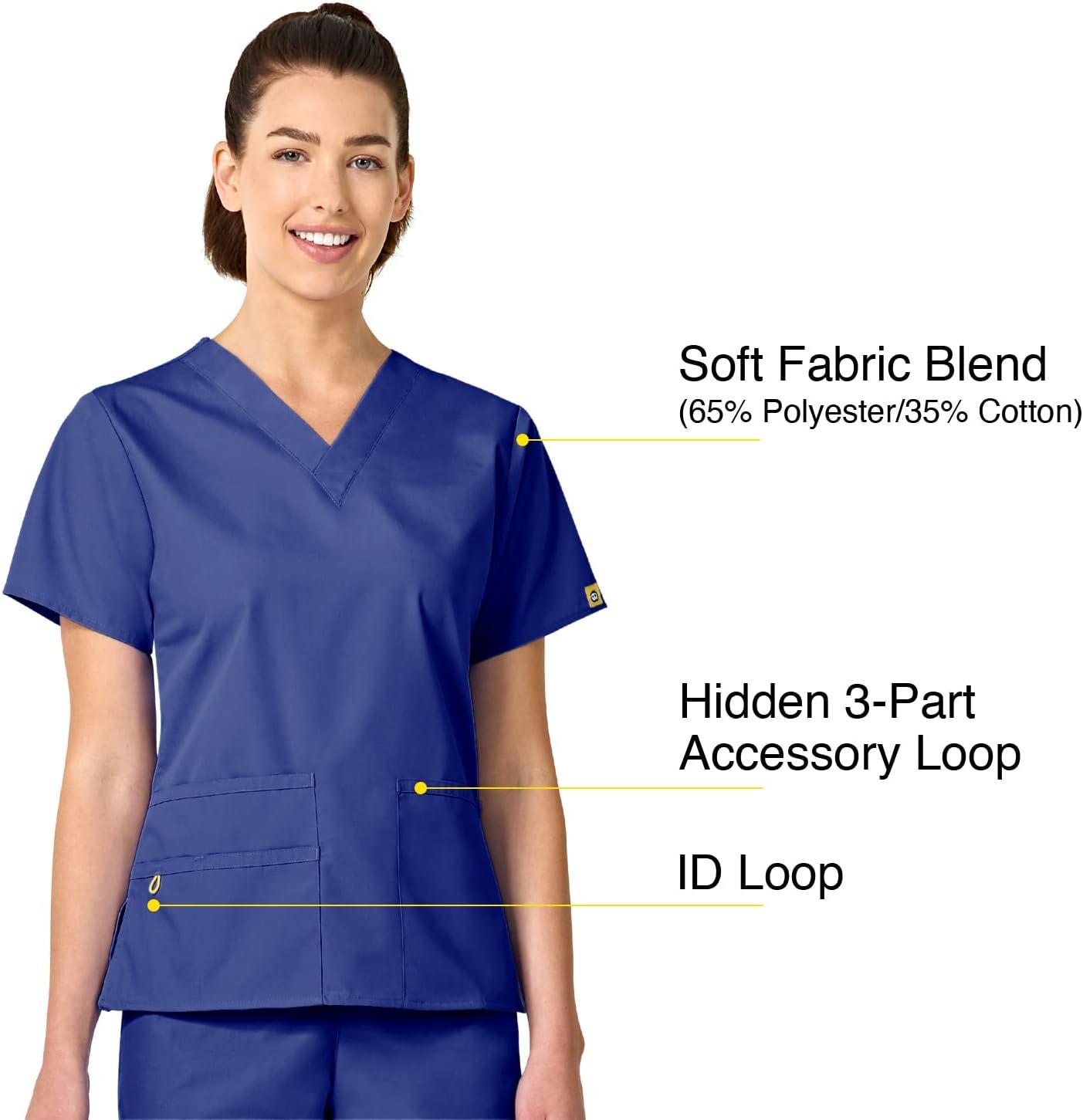 imageWonderWink Womens Origins Bravo Scrub TopGalaxy Blue