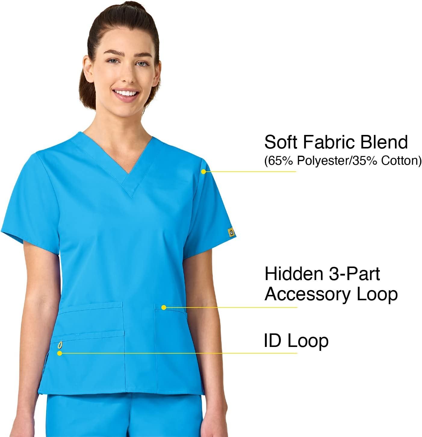 imageWonderWink Womens Origins Bravo Scrub TopMalibu Blue