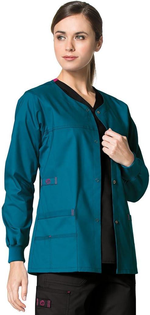 imageWonderWink Womens Wonderflex Constance Snap Scrub JacketPewter