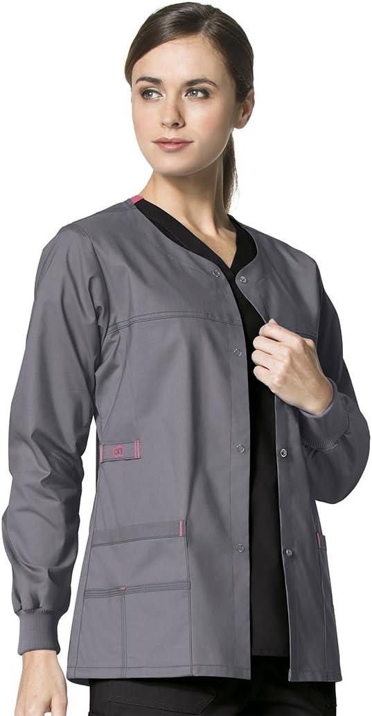 imageWonderWink Womens Wonderflex Constance Snap Scrub JacketPewter