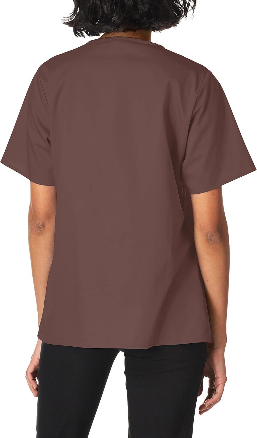 imageWonderWink Womens Wonderwork Short Sleeve Snap JacketChocolate