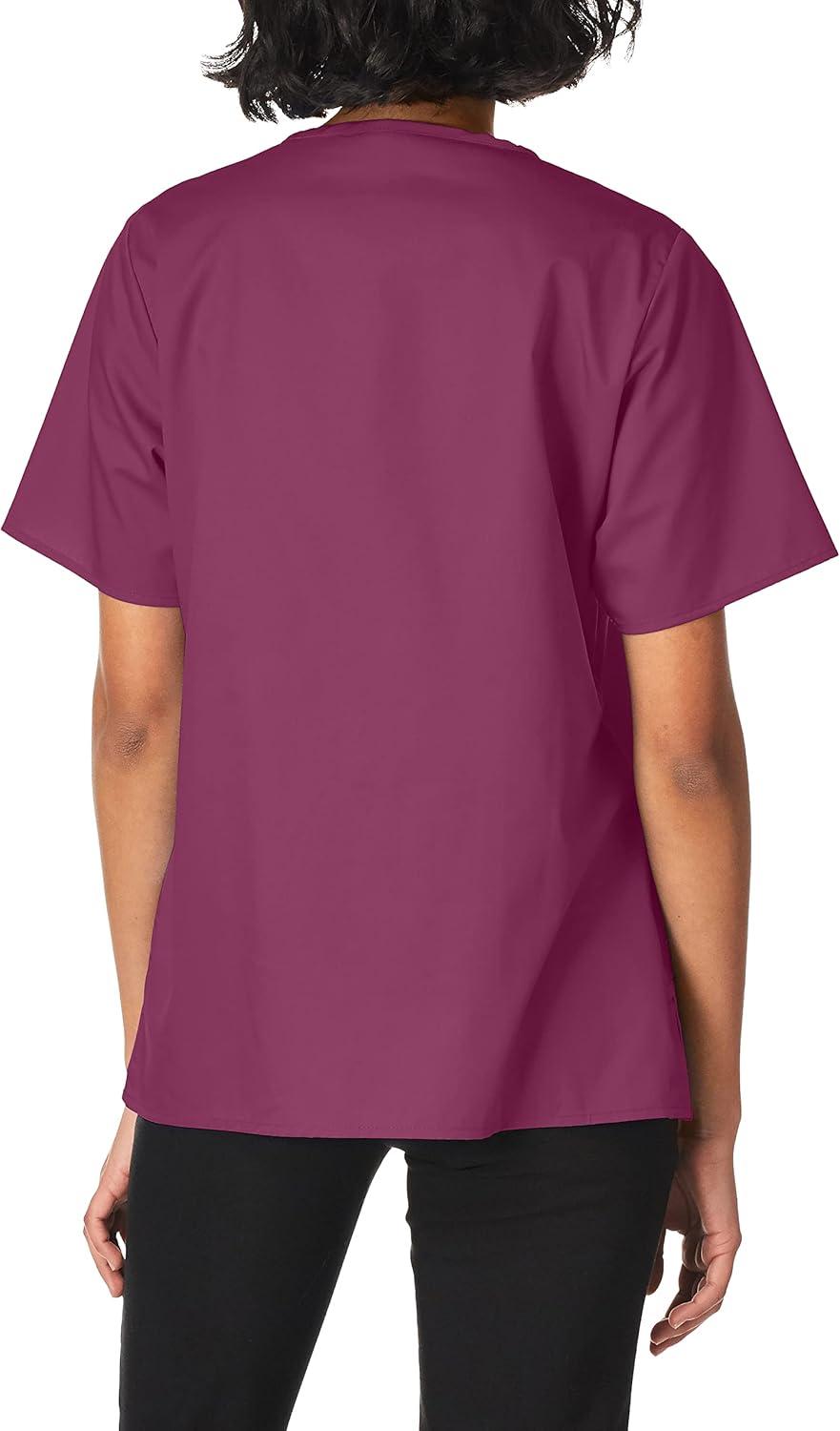 imageWonderWink Womens Wonderwork Short Sleeve Snap JacketWine