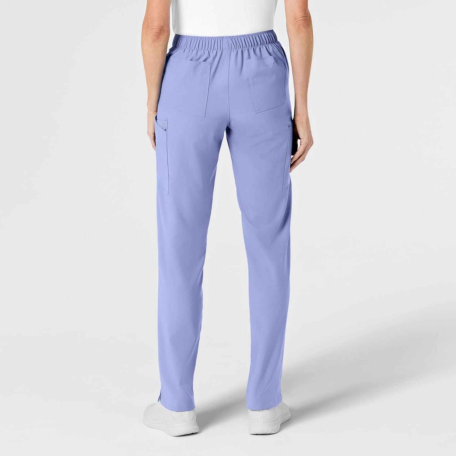 imageWonderWink womens Womens Flat Front Cargo Scrub PantCeil Blue