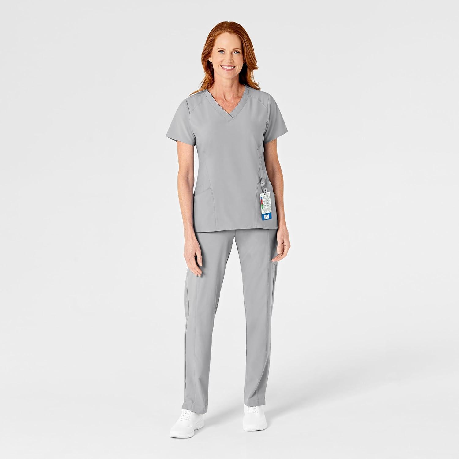 imageWonderWink womens Womens Flat Front Cargo Scrub PantGrey