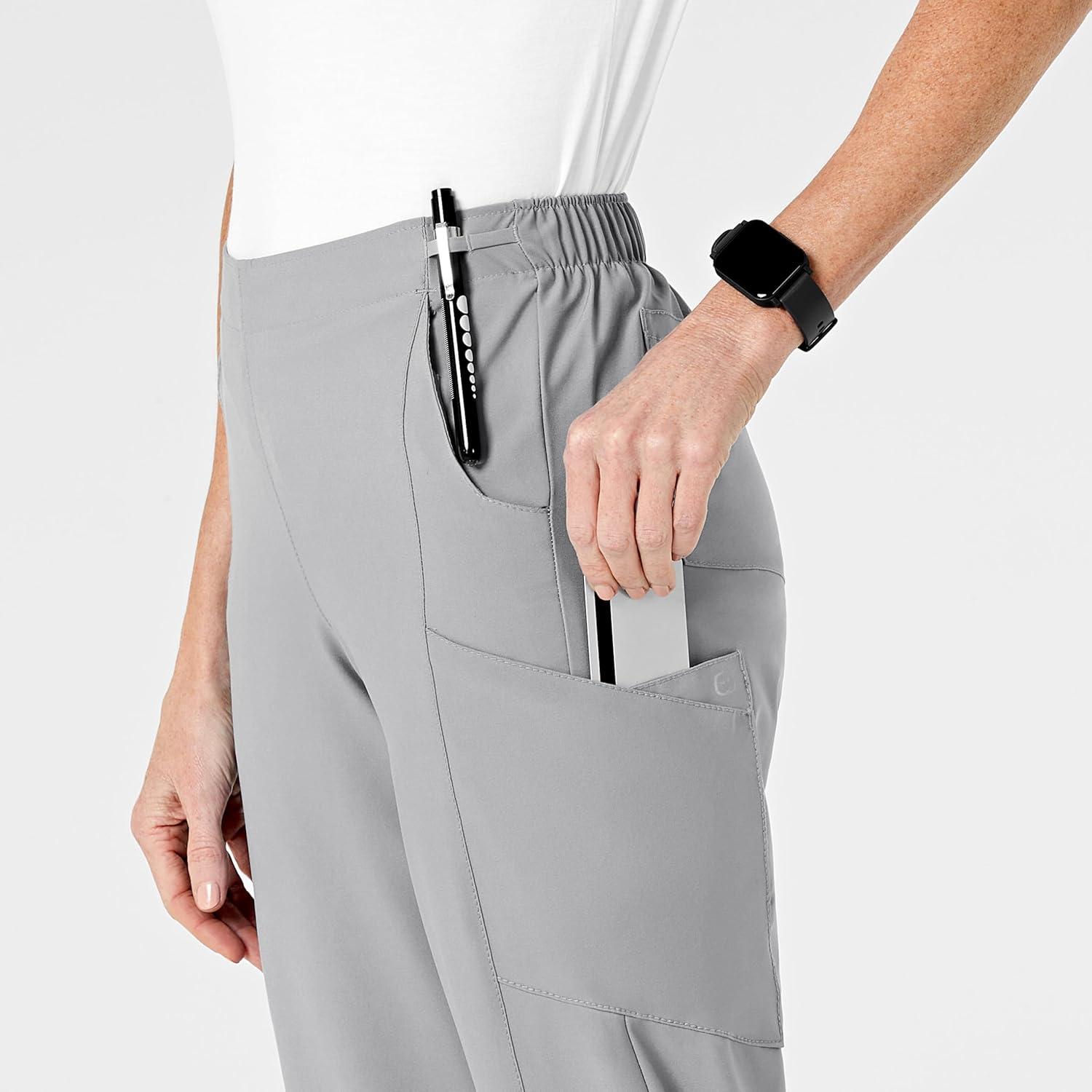 imageWonderWink womens Womens Flat Front Cargo Scrub PantGrey