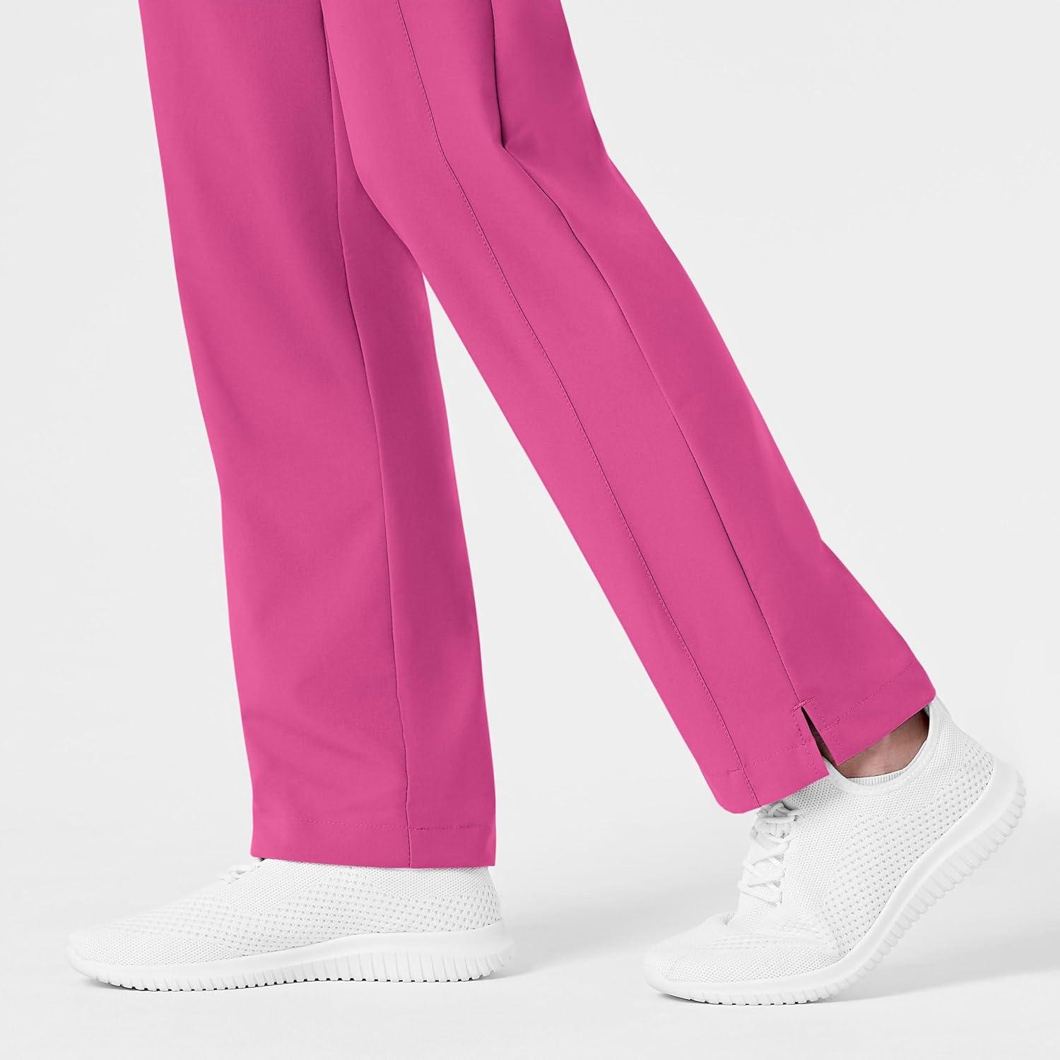 imageWonderWink womens Womens Flat Front Cargo Scrub PantHot Pink