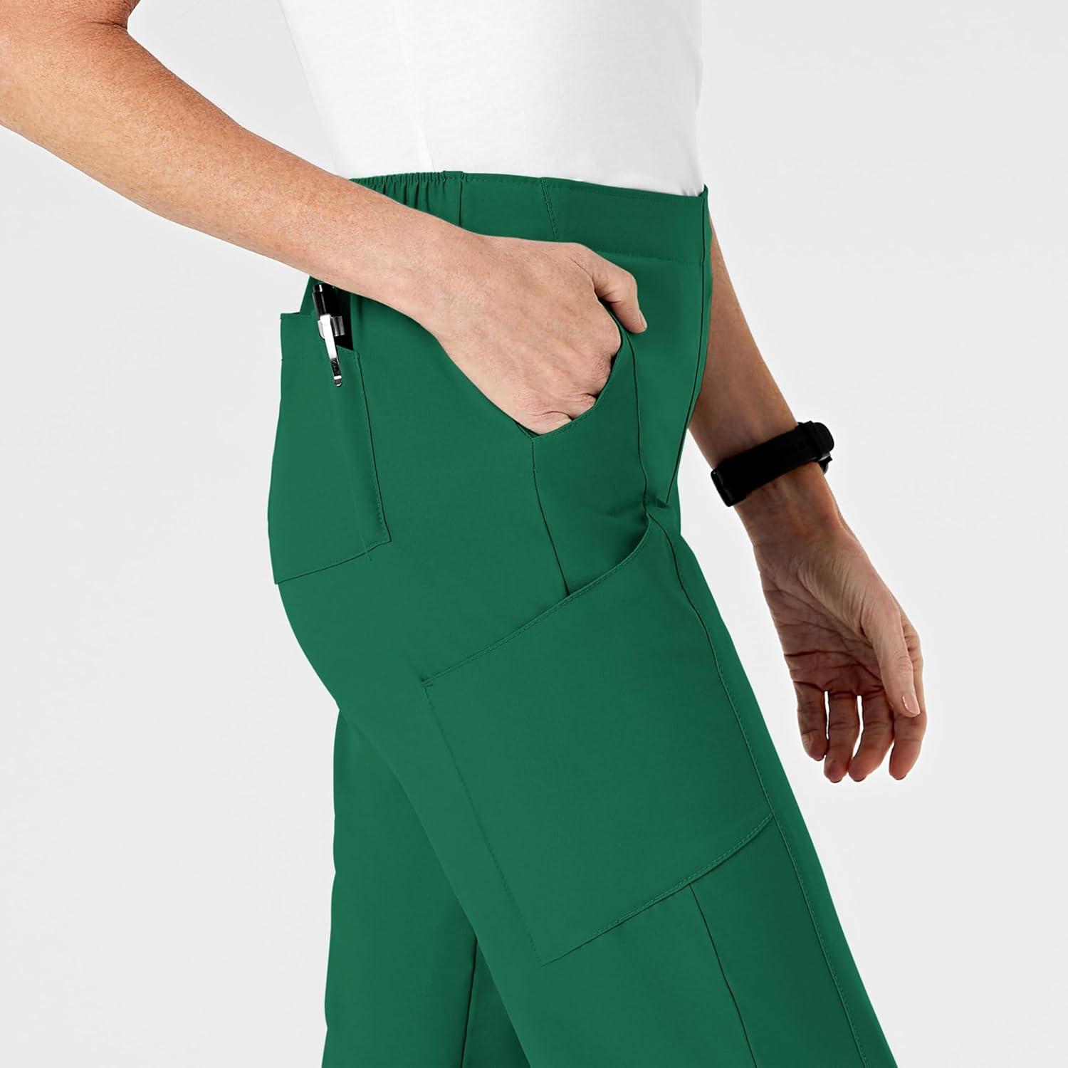 imageWonderWink womens Womens Flat Front Cargo Scrub PantHunter