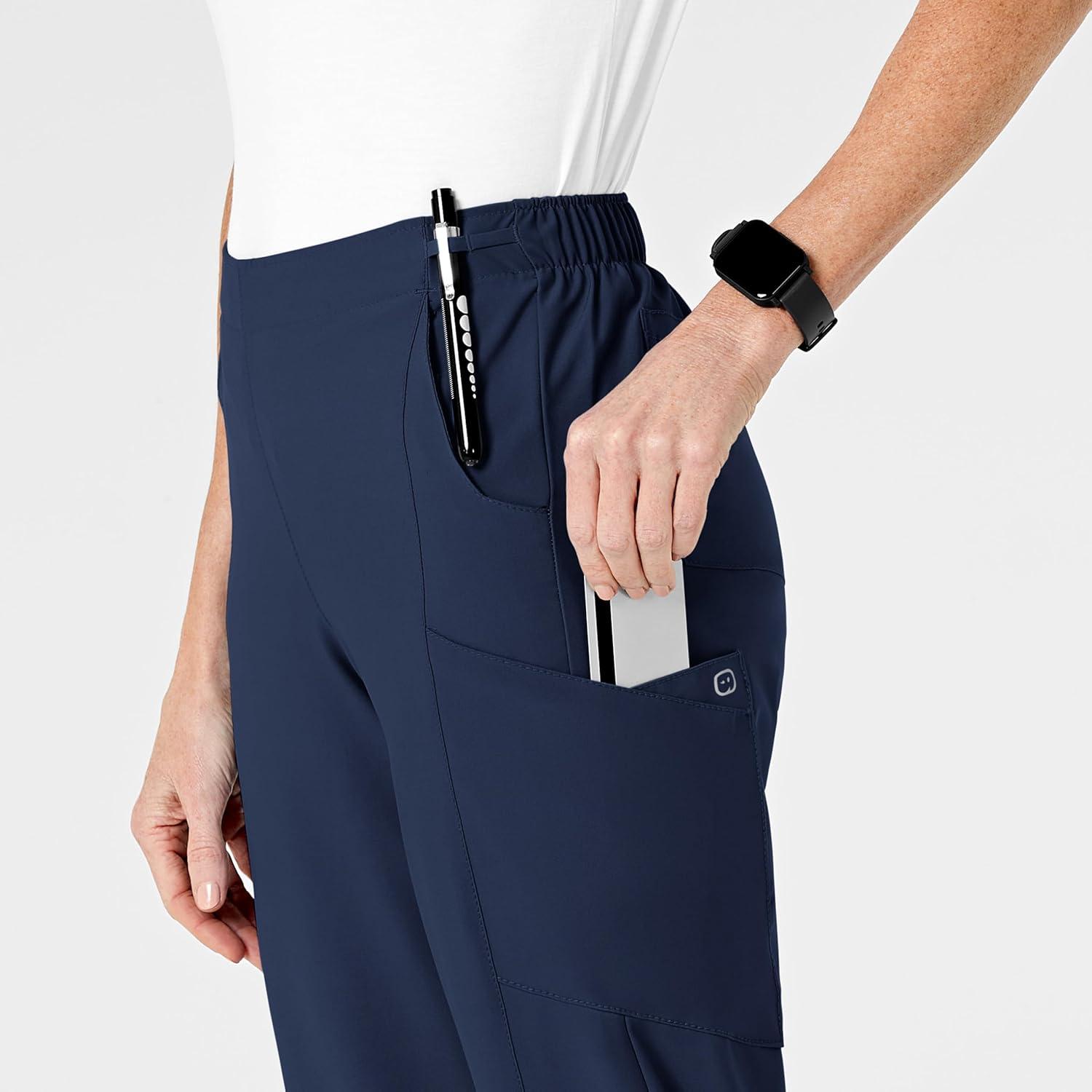 imageWonderWink womens Womens Flat Front Cargo Scrub PantNavy