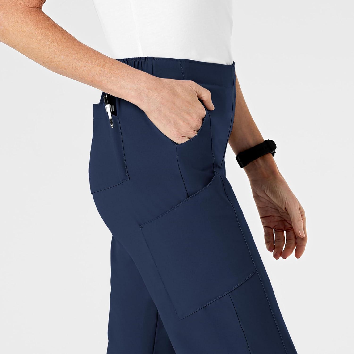imageWonderWink womens Womens Flat Front Cargo Scrub PantNavy